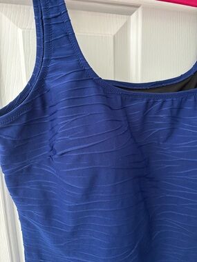 Gottex Deep Navy Textured Swim Tank Top